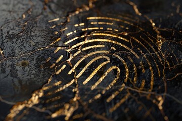 A minimalistic, digital fingerprint symbolizing NFT ownership
