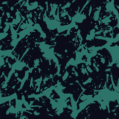 Green and black paint seamless pattern, abstract background