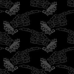 Halloween celebration seamless pattern