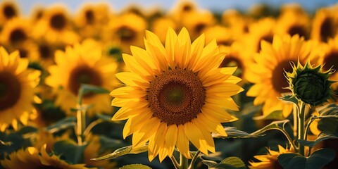 Obraz premium Vibrant Sunflower Field