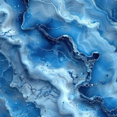 Obraz premium Marble texture in blue and white neon color