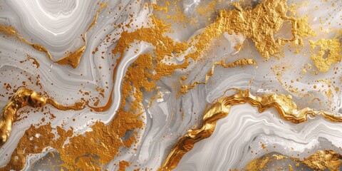 white and gold liquid texture marble background