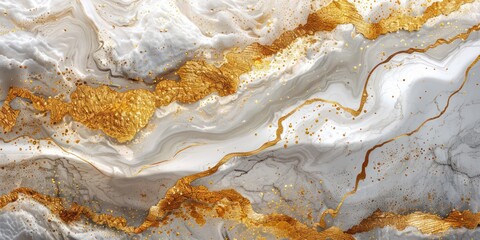 white and gold liquid texture marble background