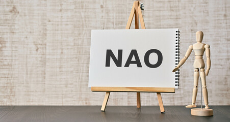 There is notebook with the word NAO. It is an abbreviation for North Atlantic Oscillation as...