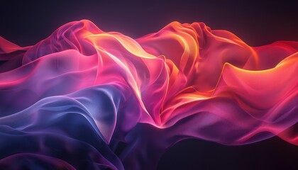 Obraz premium abstract simplified colorful gradient waves