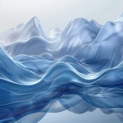 Obraz premium clean background, frosted clear glass textured, flowing lines, lake, futuristic, ethereal atmosphere, white and indigo