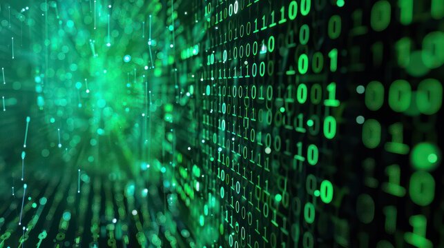 digital binary encrypted code matrix background