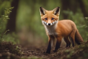 'fox curious kit young cute wildlife wild animal mammal fur furry red closeup adorable outdoors field grass green face sitting crafty baby sunny bright colours colourful warm'