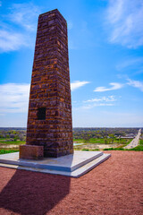 Pioneer Memorial Historical Landmark on the Hilltop in Sioux Falls, South Dakota, USA