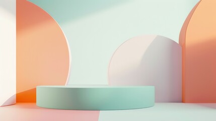 soft pastel shapes along the border, gentle hues framing the whitespace