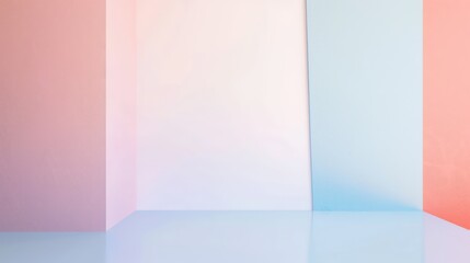 soft pastel shapes along the border, gentle hues framing the whitespace