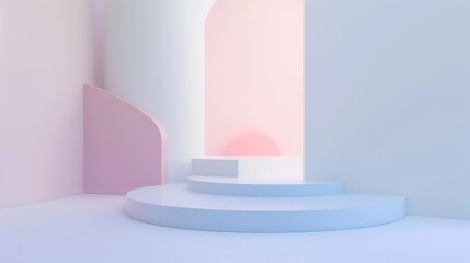 soft pastel shapes along the border, gentle hues framing the whitespace