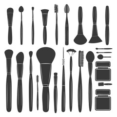 Silhouette makeup tool and equipment black color only