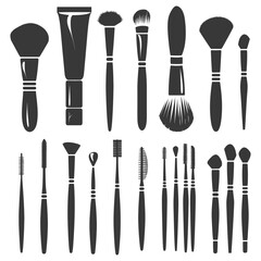 Silhouette makeup tool and equipment black color only
