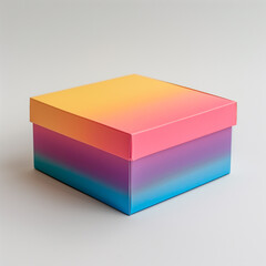 Fototapeta premium Color gradient packaging, box mockup