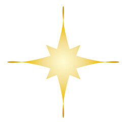 Obraz premium Golden Glittering Star: Shimmering Decorative Graphic Elements, designed to add a touch of luxury and glamour to any project. Perfect for embellishing invitations, posters, banners, and more