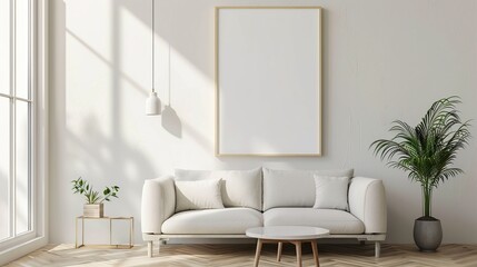 blame frame for mockup, frame hanging on a wall, beautiful, white space in frame, do not block frame