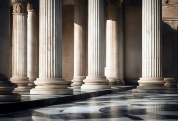 'PNG Three pillars Greek ancient columns isolated marble transparent background poduim column pillar pedestal racked classic object design'