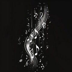 monochromatic music illustration