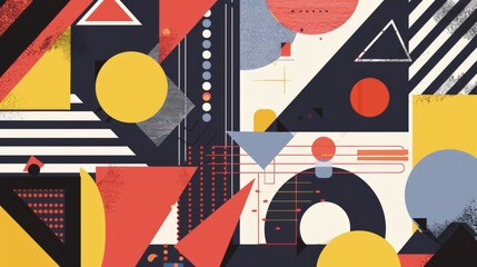 bold geometric graphic artwork background