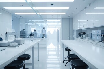 a scientific lab with scientists