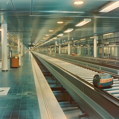 baggage handling system at international airport