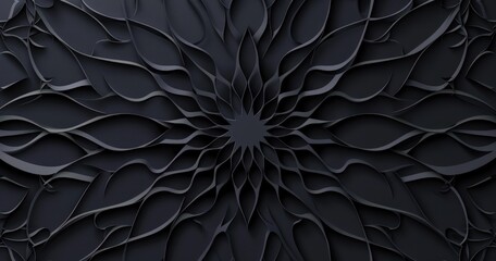 modern 3d geometric art on dark surface