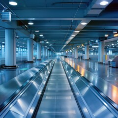 baggage handling system at international airport