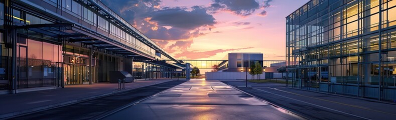 Obraz premium beautiful modern industrial park