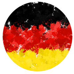 round german flag with paint splashes