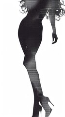 fashion electric halftone pattern on a white background