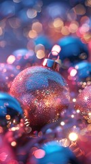 Bring a touch of magic to your product catalog by featuring a close-up shot of ornamental balls glowing with a soft light, highlighting their beauty and enchanting allure for a stunning visual impact