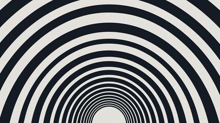 Concentric rings in black and white