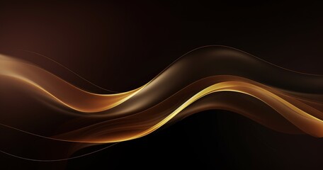 elegant golden swirls on rich dark background