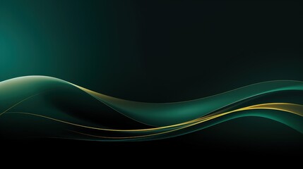 emerald waves abstract illumination background