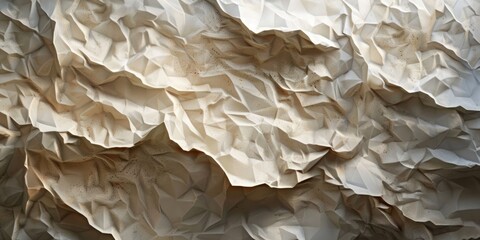 A paper with a lot of folds and creases