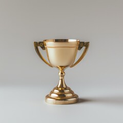 trophy golden cup, in white background