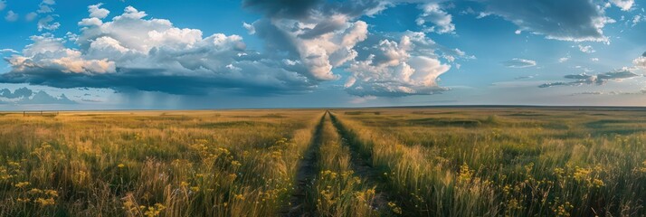 prairies, stretches of flat grassland with moderate temperatures, moderate rainfall, and few trees