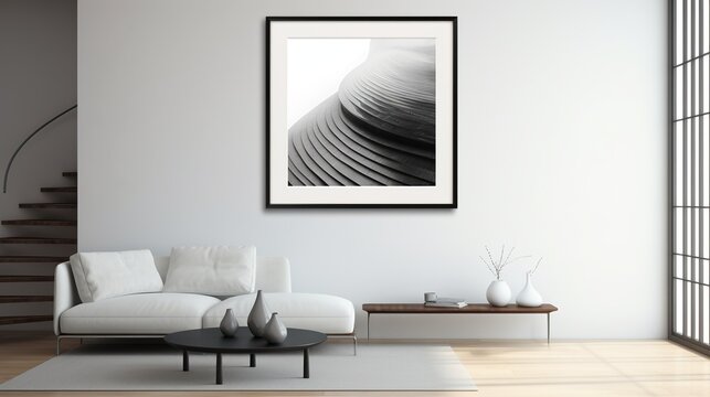 beautiful interior in minimal style 