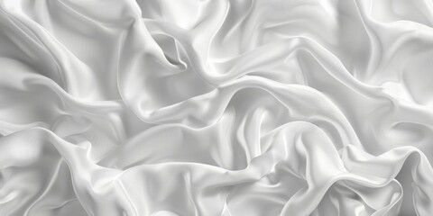 Fototapeta premium A white fabric with a pattern of waves