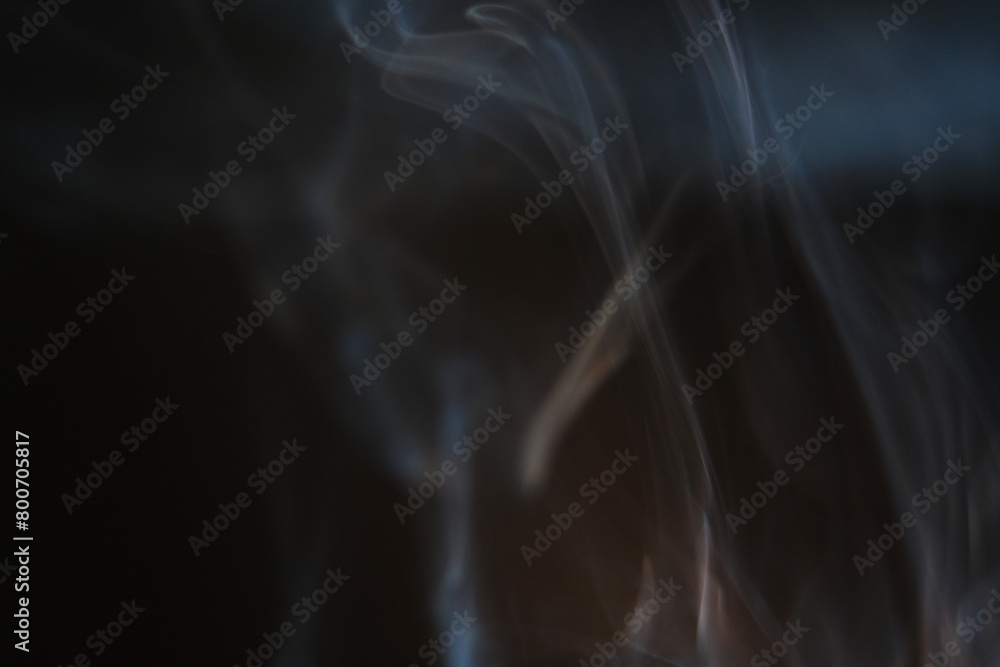 Wall mural abstract of smoke on black background