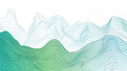 background with green and blue lines in the form of mountain topography