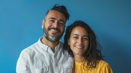 Fototapeta premium Casual Couple Enjoying a Lighthearted Moment. Generative AI.