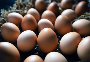 'brown A eggs group chicken's Background Pattern Food Banner Nature Easter Illustration Concept Cartoon White Animal Box Farm Chicken Cooking Breakfast Bird Healthy Set Egg Natural OrganicBackground'