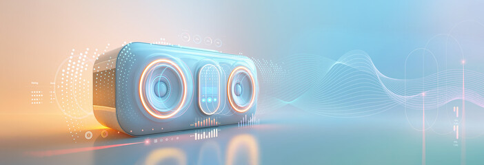 generic design of stereo speakers for music and sound surround home theatre system player, Party and concert Audio control with datum design elements and copy space banner design