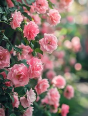 pink rose bush
