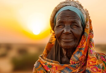 Obraz premium portrait of a woman of the african desert