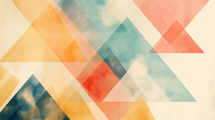 Colorful triangles overlapping with textures
