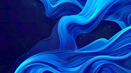 blue background with wavy elements, abstract presentation template for business.