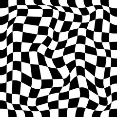 Groovy pink checkered seamless pattern